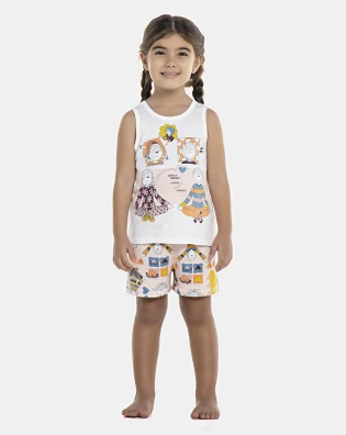 Pijama Feminino Baby Regata e Short