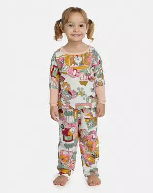 Pijama Feminino Baby Manga Longa e Calça