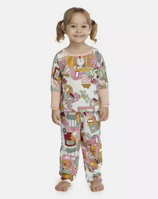 Pijama Feminino Baby Manga Longa e Calça