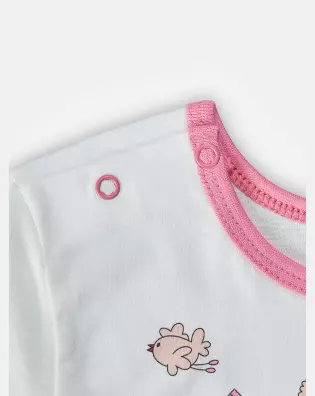 Pijama Feminino Baby Manga Longa e Calça Com Punhos