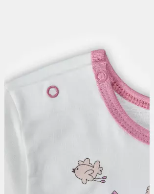 Pijama Feminino Baby Manga Longa e Calça Com Punhos