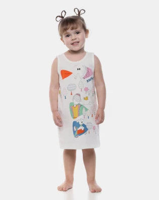 Loja Sonhart | Camisola Infantil Menina Regata Média Estampada