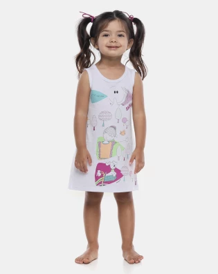 Loja Sonhart | Camisola Infantil Menina Regata Média Pat e Annie