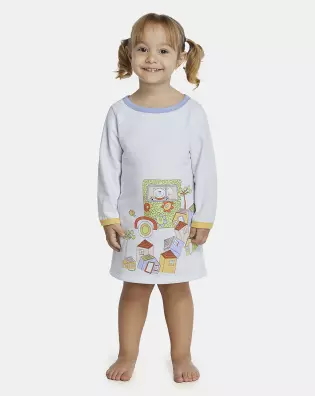 Camisão Feminino Baby Manga Longa