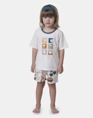 Pijama manga curta e short