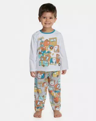 Pijama Unissex Baby Manga Longa e Calça