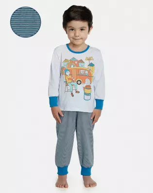 Pijama Unissex Baby Manga Longa e Calça
