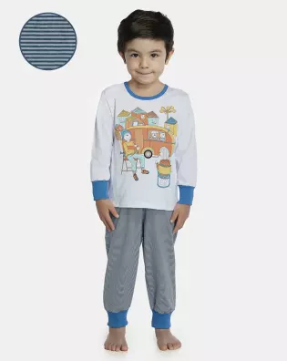Pijama Unissex Baby Manga Longa e Calça