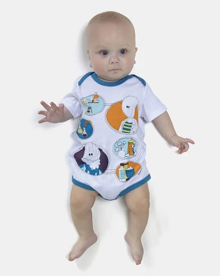 Kit Body Masculino Bebe Manga Curta