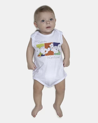 Kit Body Masculino Bebe Sem Mangas