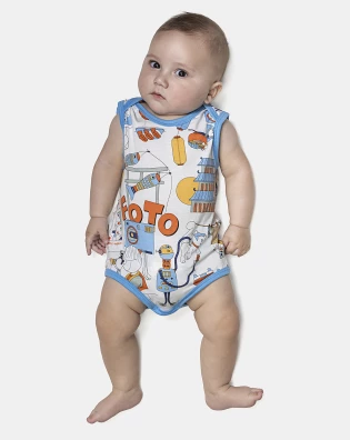 Kit Body Masculino Bebê Sem Mangas