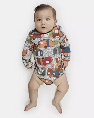 Kit Body Bebe Manga Longa Masculino