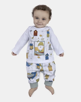 Kit Pagão Masculino Bebe Manga Longa