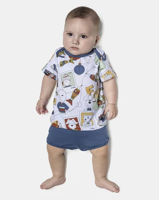 Kit Pagão Masculino Bebê Manga Curta