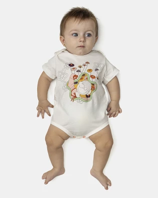 Kit Body Feminino Bebê Manga Curta