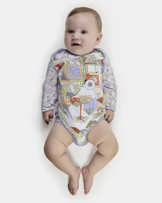 Kit Body Bebe Manga Longa Feminino