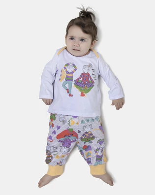 Kit Pagão Feminino Bebe Manga Longa