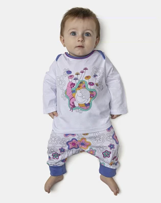Kit Pagão Feminino Bebê Manga Longa