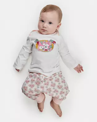 Kit Pagão Feminino Bebe Manga Longa