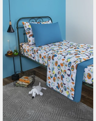 Lençol Elástico com Fronhas Casal Masculino