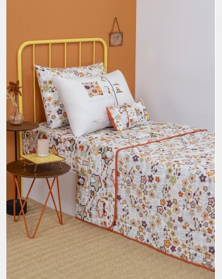 Lençol Elástico com Fronhas Solteiro Feminino
