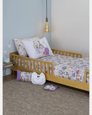 Lençol Elástico com Fronhas Berço Feminino