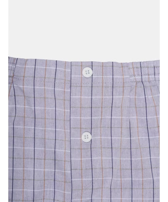 Short De Pijama Masculino Curto Botões Xadrez