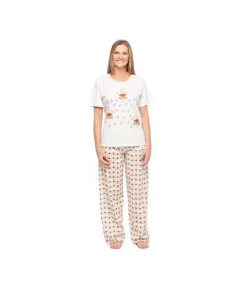 Loja de Pijama Online | Pijama Sonhart Feminino clássico manga curta e calça Floral