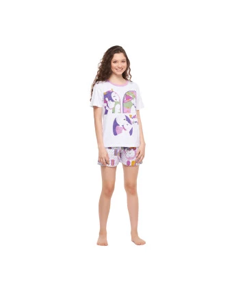 Conjunto Feminino Adulto Manga Curta e Short
