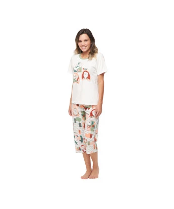 Conjunto Feminino Adulto Manga Curta e Corsário