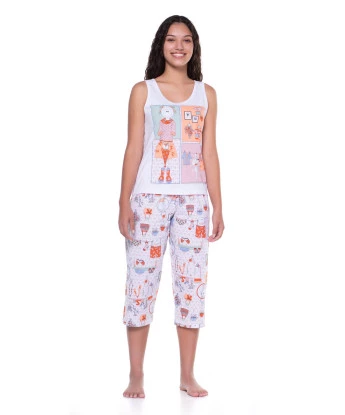 Conjunto Feminino Adulto Regata e Corsário