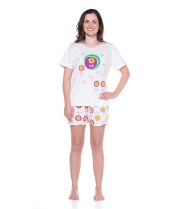 Conjunto Feminino Adulto Manga Curta e Short