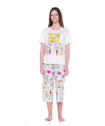 Loja Online Sonhart | Pijama Feminino Adulto manga curta e corsário 
