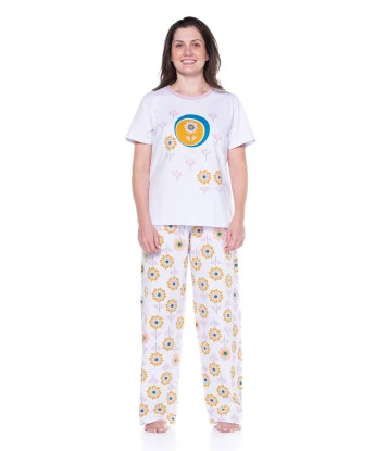 Conjunto Feminino Adulto Manga Curta e Calça