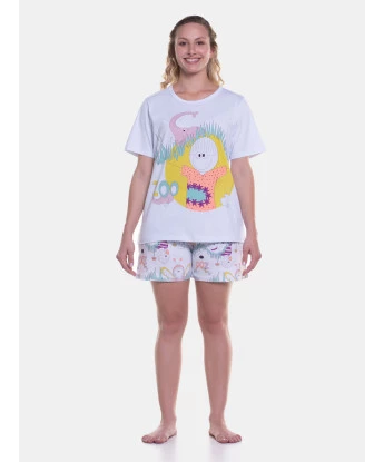 Pijama manga curta e short   