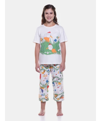Pijama manga curta e corsário