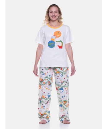 Pijama manga curta e calça
