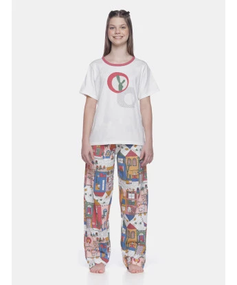 Conjunto Feminino Adulto Manga Curta e Calça