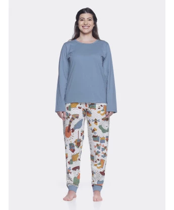 Pijama manga longa e calça