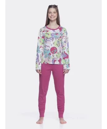 Pijama manga longa e calça    