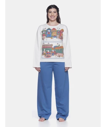 Conjunto Feminino Adulto Manga Longa e Calça
