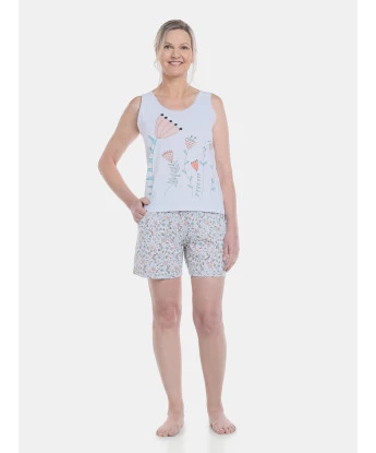 Pijama clássico regata e bermuda      