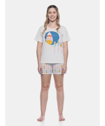 Pijama Manga Curta e Short