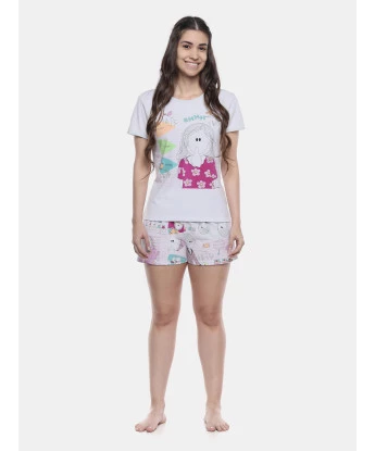 Pijama Baby-Look Manga Curta e Short