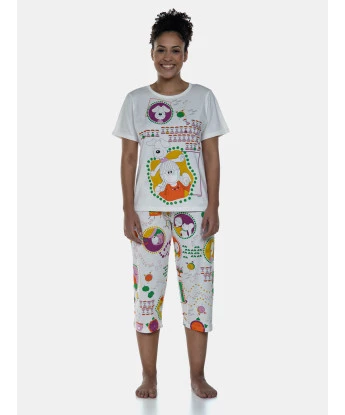 Pijama Manga Curta e Corsário