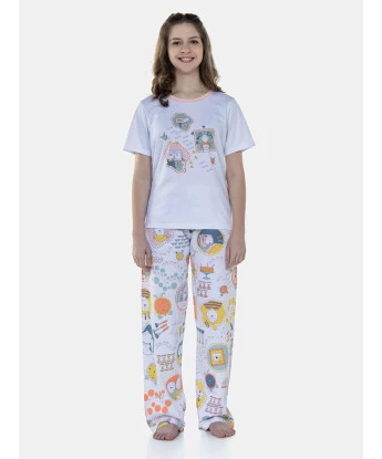 Pijama Manga Curta e Calça