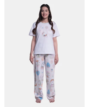 Pijama Manga Curta e Calça