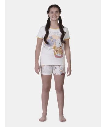 Pijama Baby-Look Manga Curta e Short