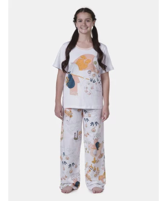 Pijama manga curta e calça
