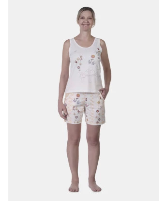 Conjunto Pijama Clássico Regata e Short com Bolsos